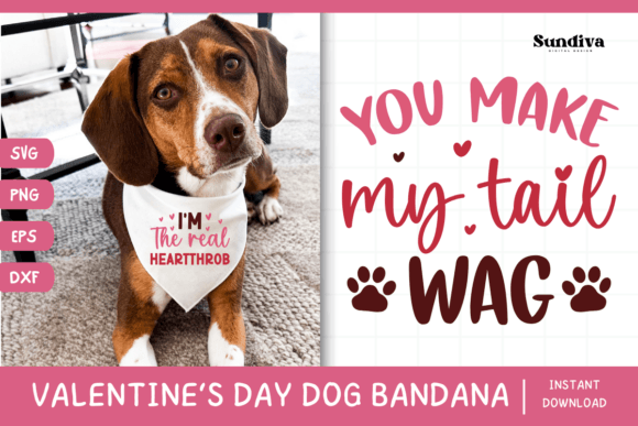 Cute Valentine's Day Dog Bandana Quote 2