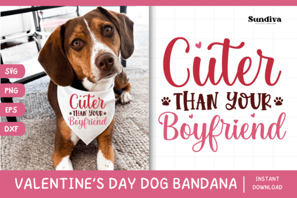 Cute Valentines Day Dog Bandana Quote 17