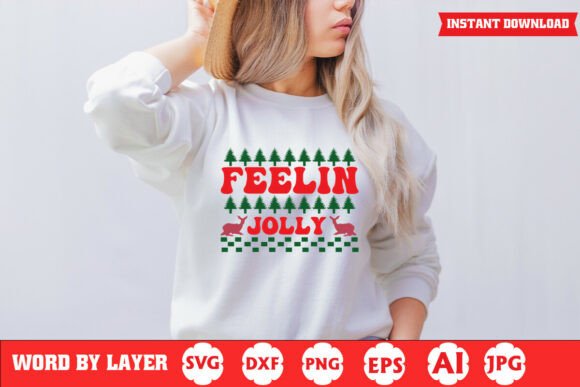 Feelin Jolly Christmas Festive Quote