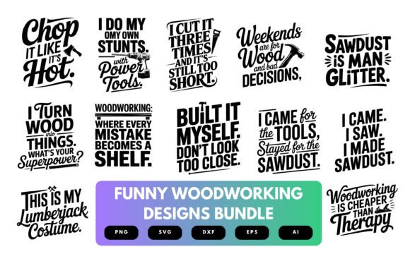 Funny Woodworking SVG Bundle